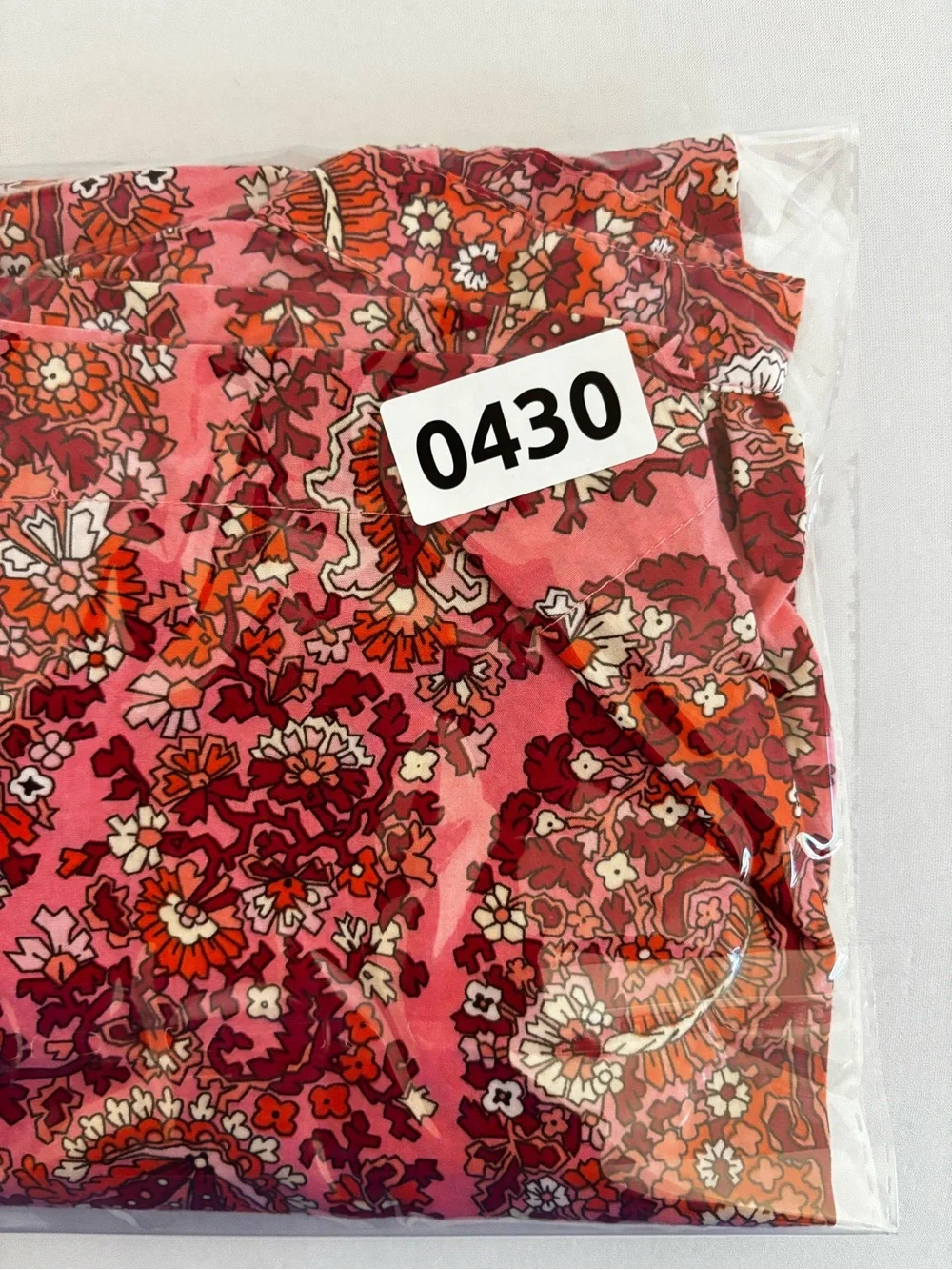 J.Crew Re-Imagined Large Pink Paisley Floral Ruffle Puff Sleeve Blouse Cotton
